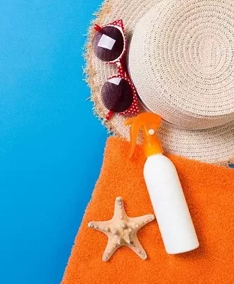 Productos de playa, sobrero, gafas, protector solar | Droperba
